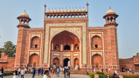 la grande porte du Taj Mahal