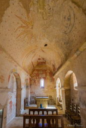 Montferrand-du-Périgord  chapelle romane, fresques 12e 15e s