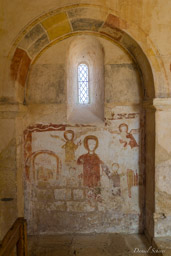Montferrand-du-Périgord  chapelle romane, fresques 12e 15e s