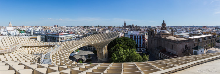 Panorama de Seville depuis le Metropol Parasol  
